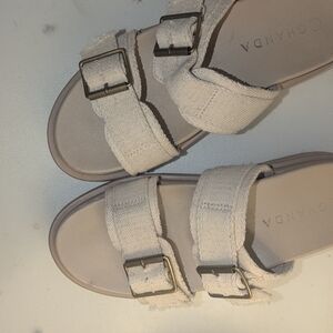 Ghanda Cream Buckle Sandals